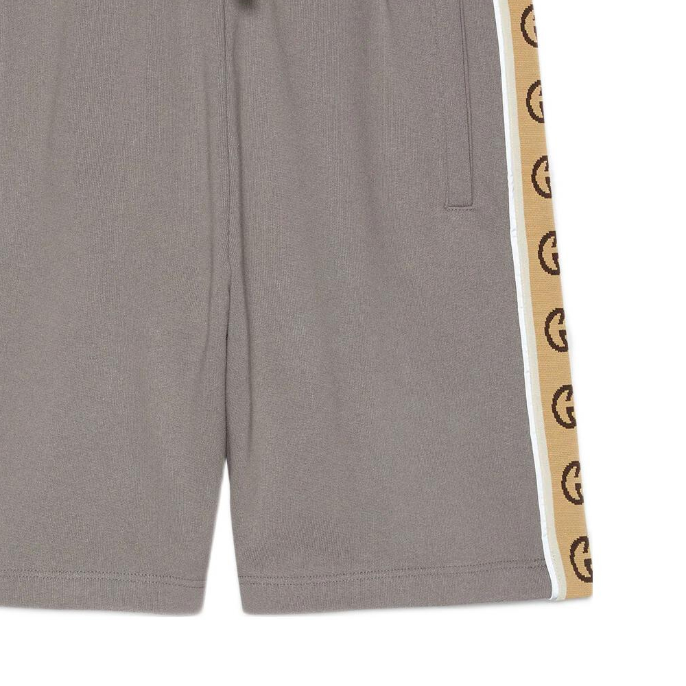 Мужские шорты Gucci Logo (серые) — фото 6
