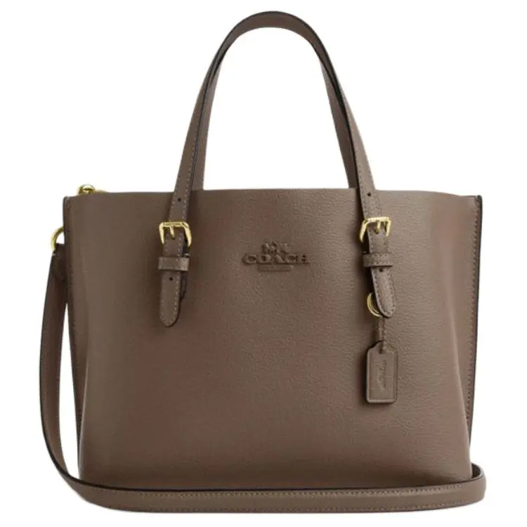 COACH Mollie Cow Split Leather Tote Bag, Shopping Bag, Shoulder Bag, Crossbody Bag, Handbag 25 Women's Brown
