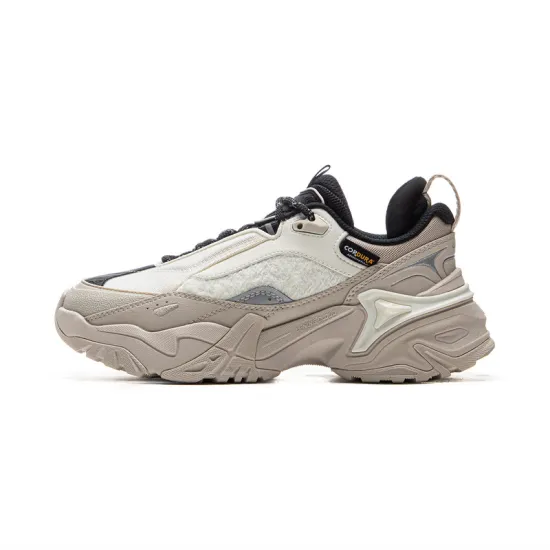 LiNing CF Su Chi 3 Anti Slip Wear Resistant Low Top Chunky Sneakers Women's Gray White