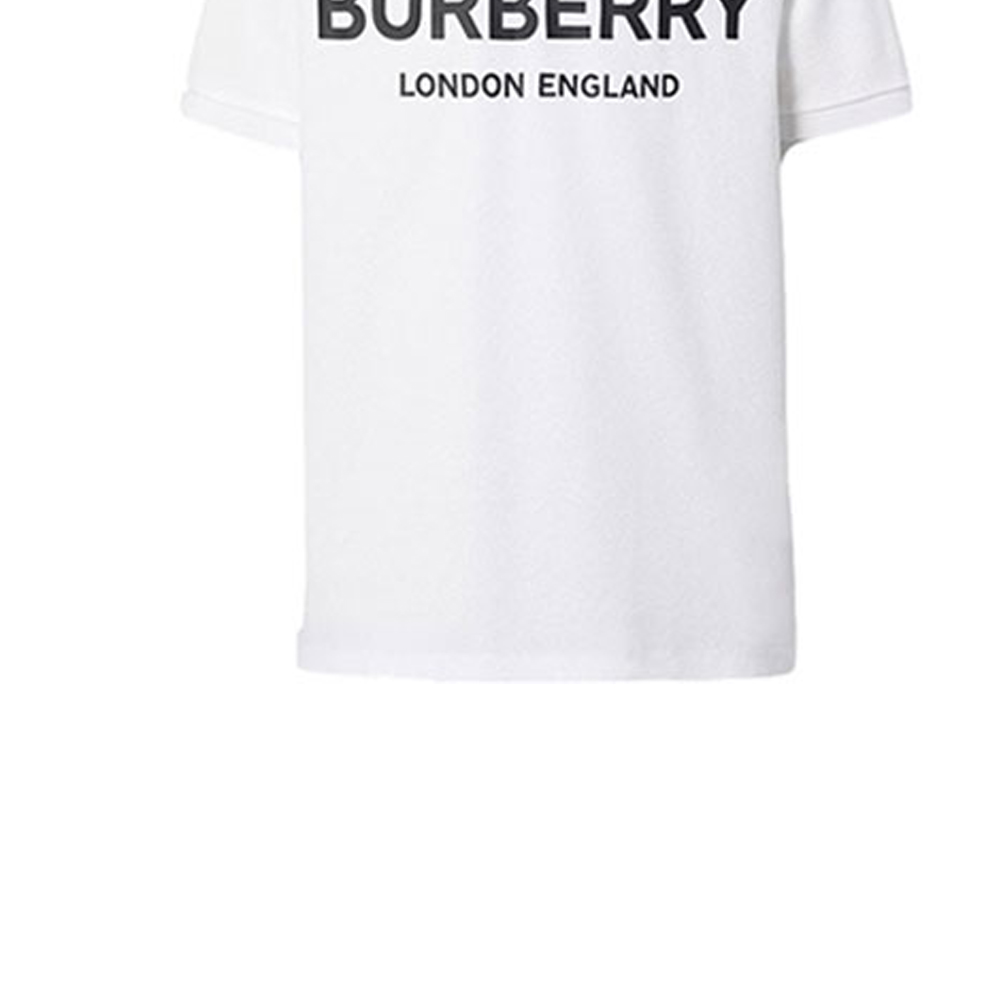 Мужские футболка Burberry LogoPolo (белый) — фото 5