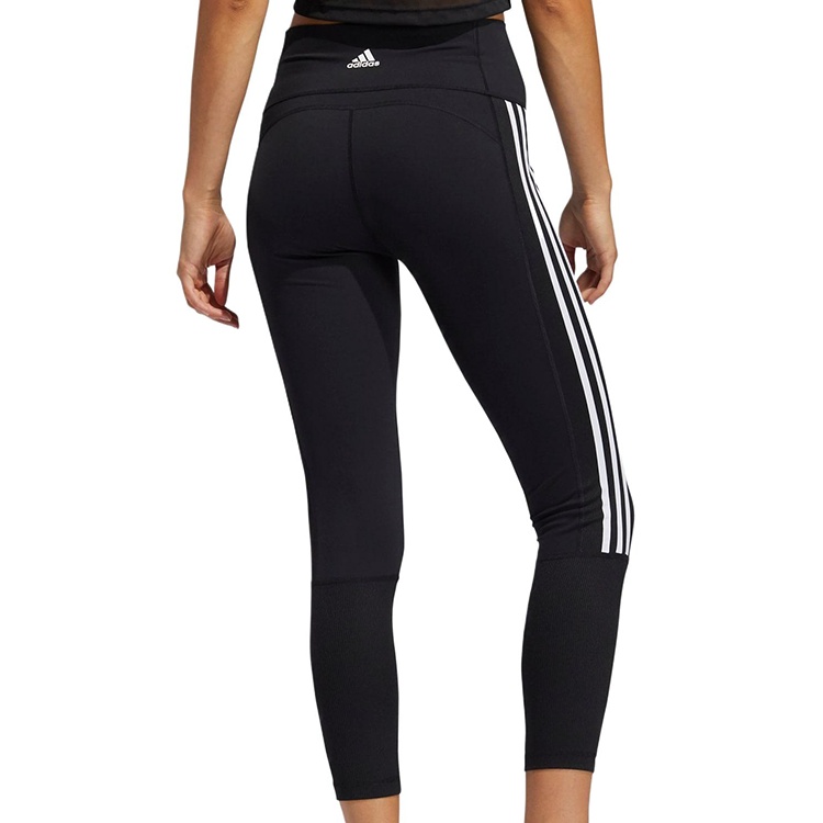 Adidas 3 STRIPES RIBBED 7/8 TIGHTS Sports Pants Women’s Black/White