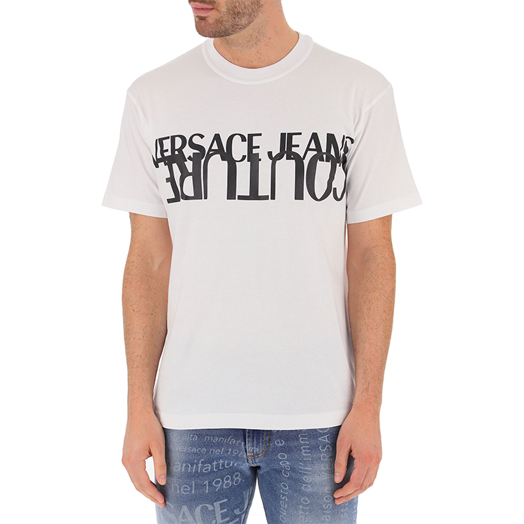 Мужская футболка Versace JEANS COUTURE (белая) — фото 3