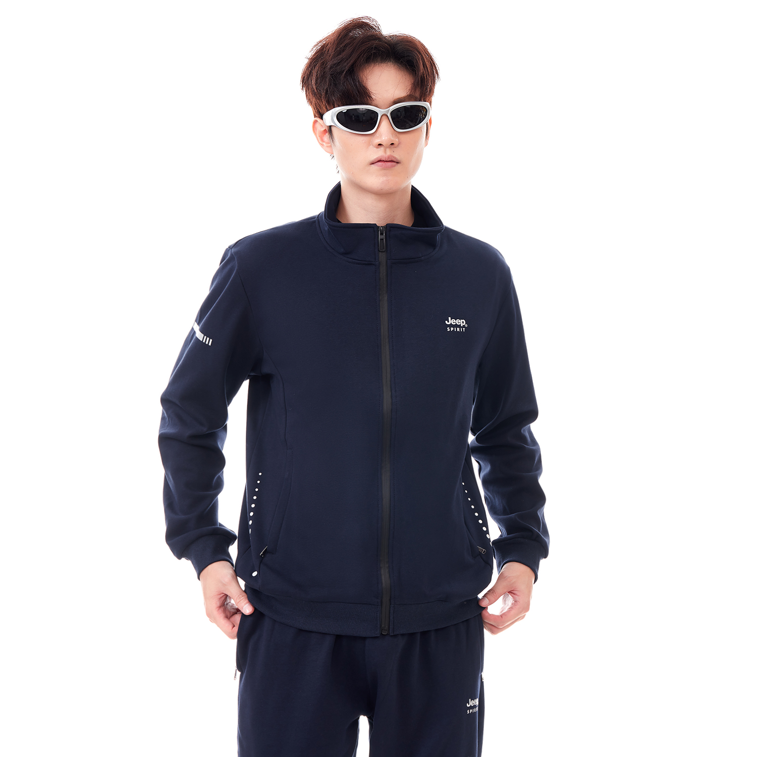 JEEP SPIRIT Casual Sportswear Men’s Stand Collar Moderate