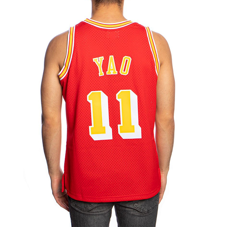 Mitchell Ness Basketball Jerseys Unisex Red Moderate Bib & Brace