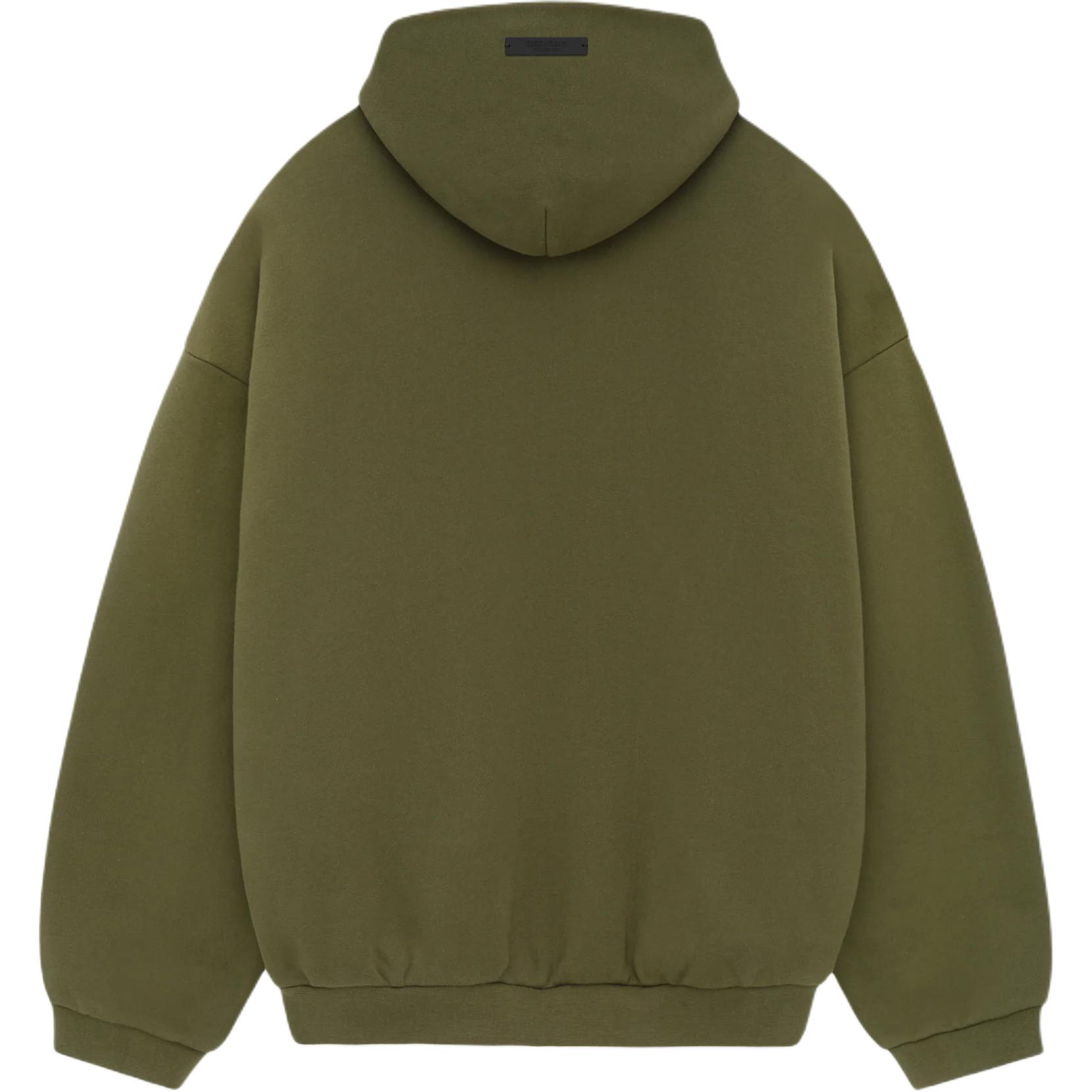 Fear of God Essentials Fall24 BACK TO SCHOOL Fleece Hoodie   /MILITARY