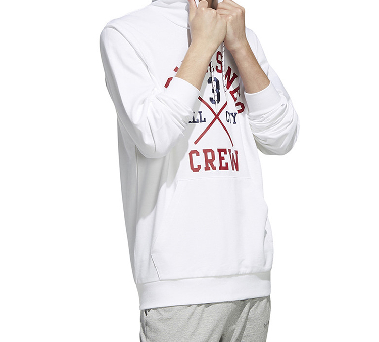 Мужская худи adidas neo M Fav Sv Hdy (белая) — фото 3