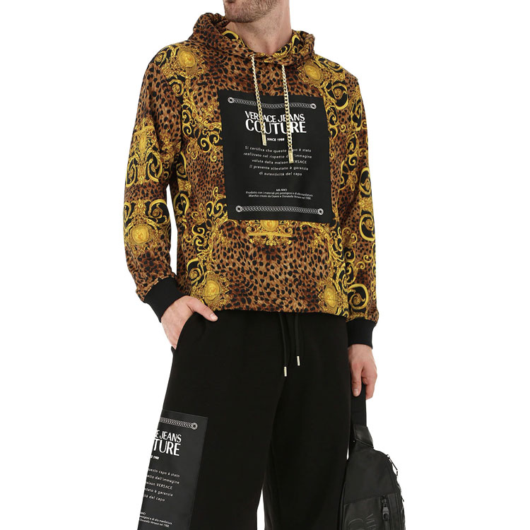 Мужское худи Versace Jeans Couture (черное) — фото 3