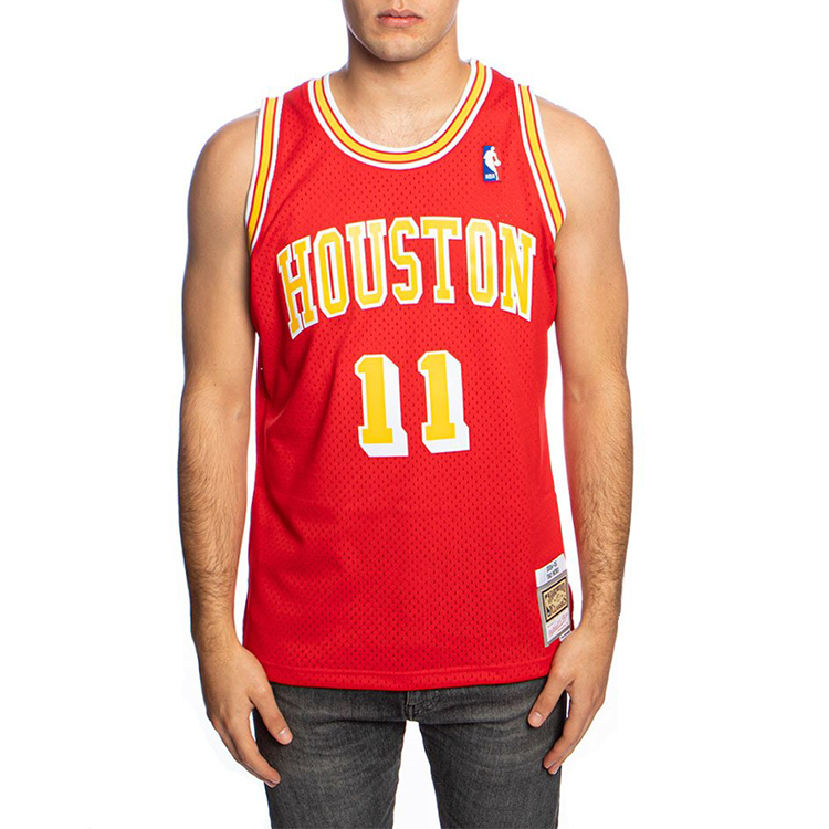 Mitchell Ness Basketball Jerseys Unisex Red Moderate Bib & Brace
