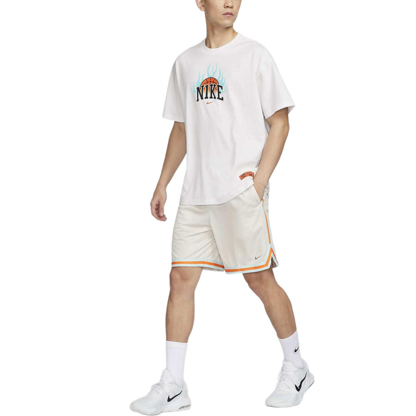 Nike Basketball Shorts Men’s Phantom Gray White