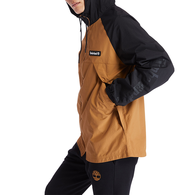 Мужская куртка Timberland Logo (черно-желтая) — фото 4