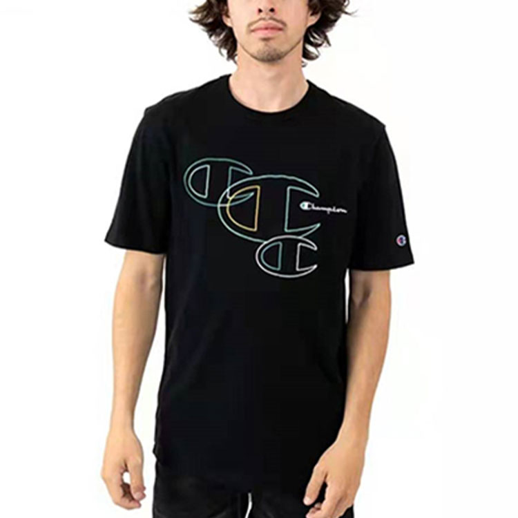 Футболка Champion Embroidered Large C Tee (черная) — фото 3