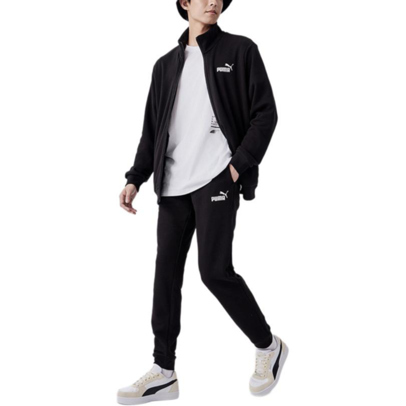 PUMA CLEAN SWEAT SUIT Casual Sportswear Men’s Black