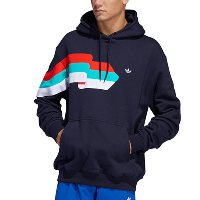 Мужское худи adidas originals Ripple Hoody (синее) — фото 2