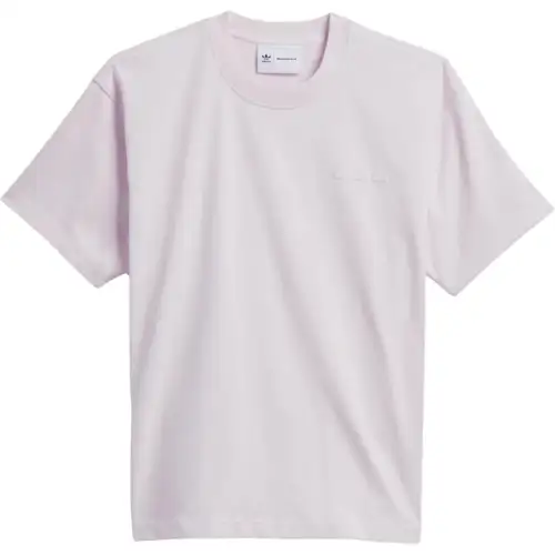 Adidas Originals T Shirts Unisex Pink Crew Neck Moderate Straight Fit