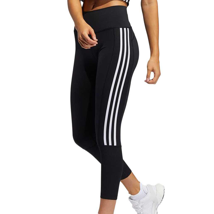 Adidas 3 STRIPES RIBBED 7/8 TIGHTS Sports Pants Women’s Black/White