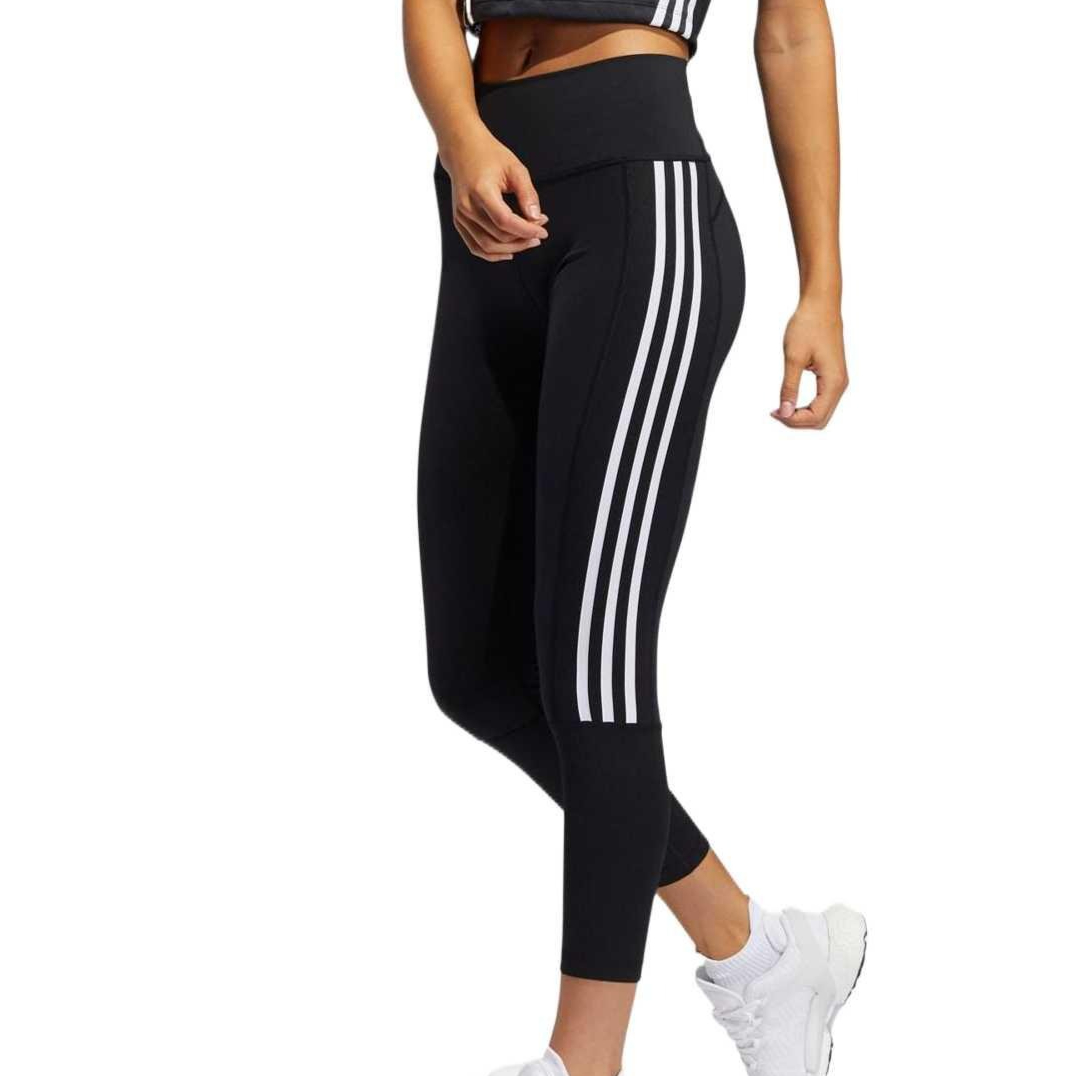 Adidas 3 STRIPES RIBBED 7/8 TIGHTS Sports Pants Women’s Black/White