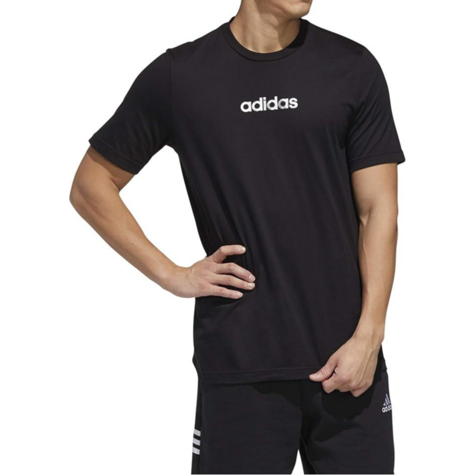 Мужская футболка adidas Logo (черная) — фото 5