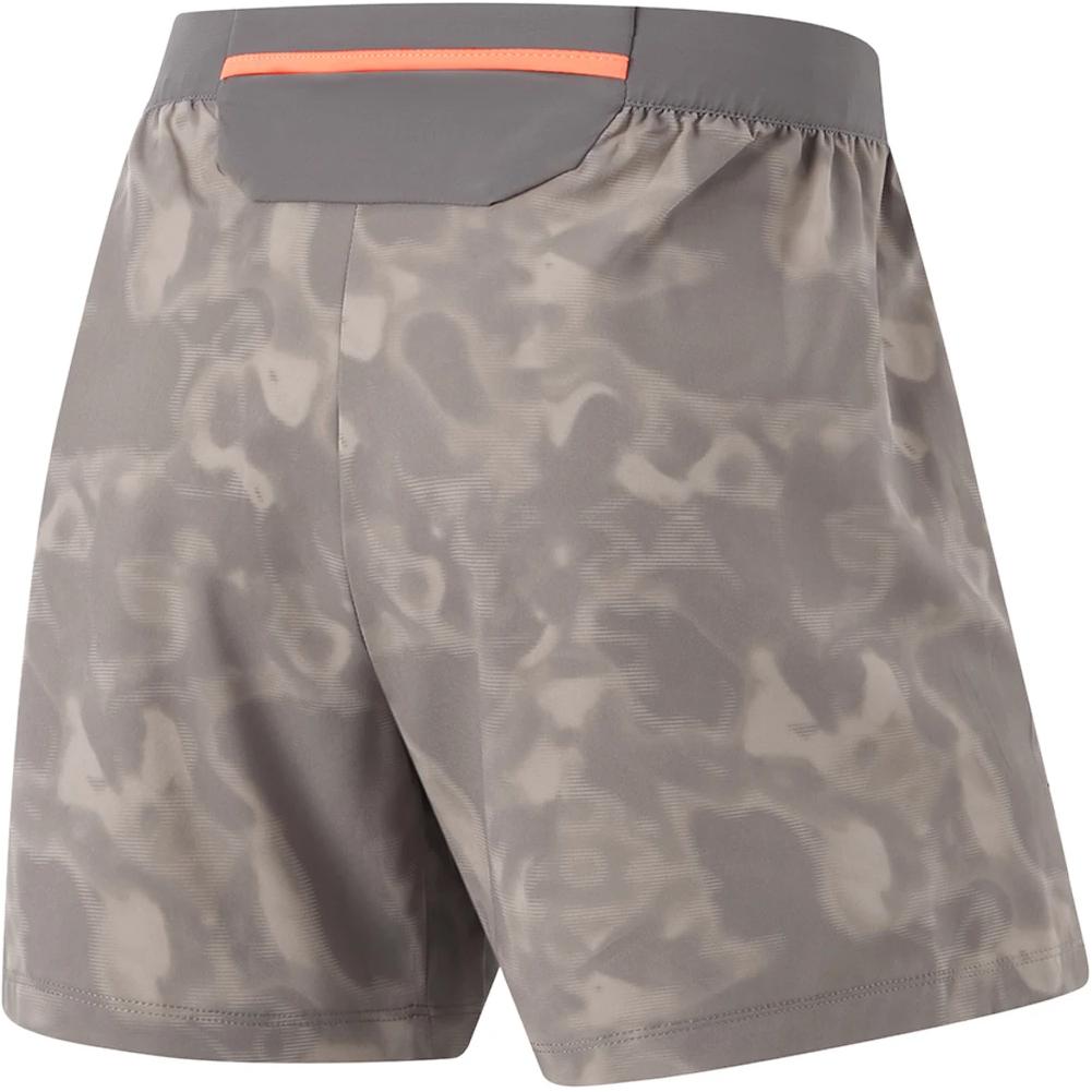 Li Ning Running Collection Sports Shorts Men’s Tree Gray/Brown Full Base Print