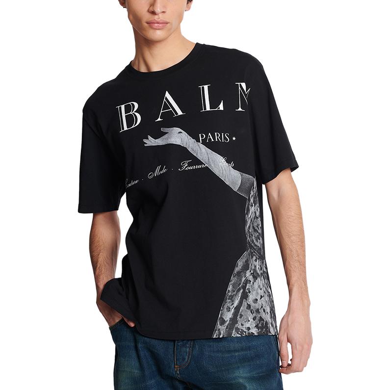 Мужская футболка BALMAIN (черный) — фото 4