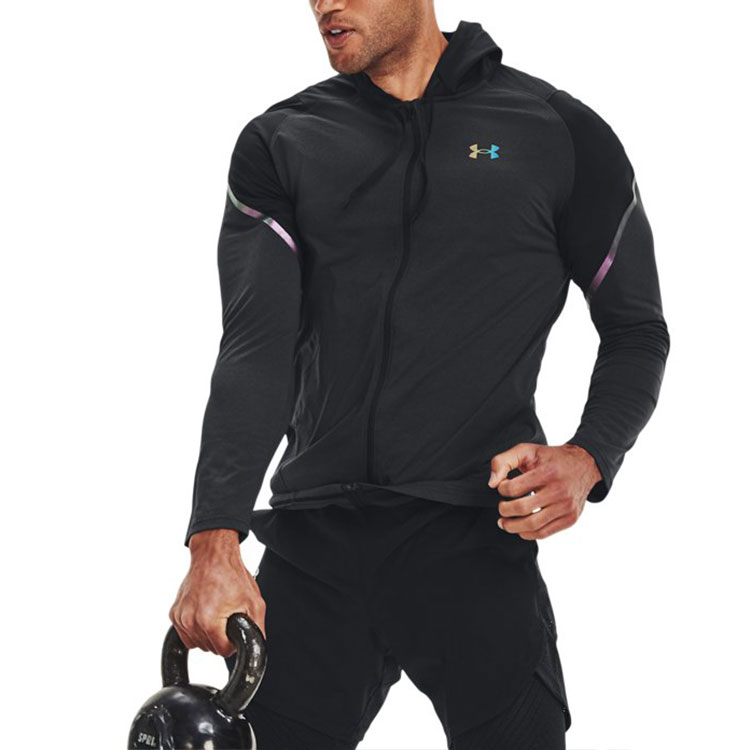 Under Armour Mens RUSH HeatGear Full-Zip Hoodie Black