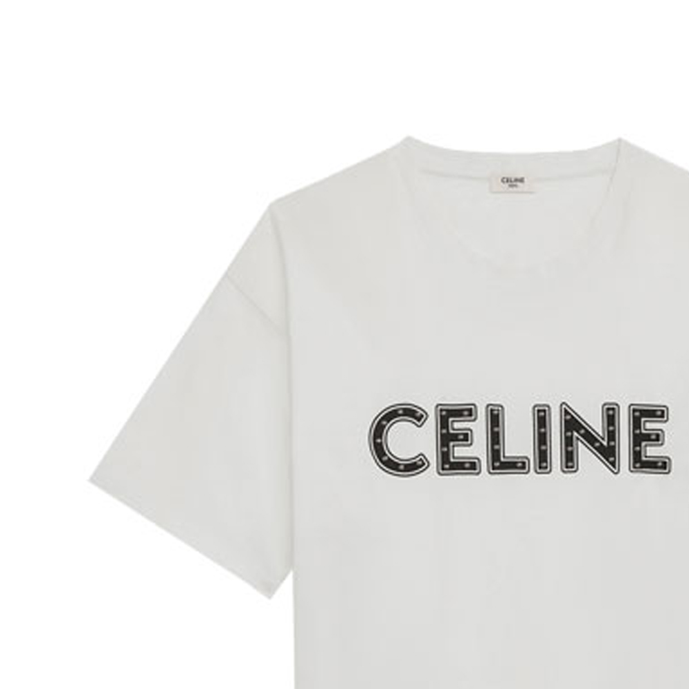 Мужская футболка CELINE (белый) — фото 6