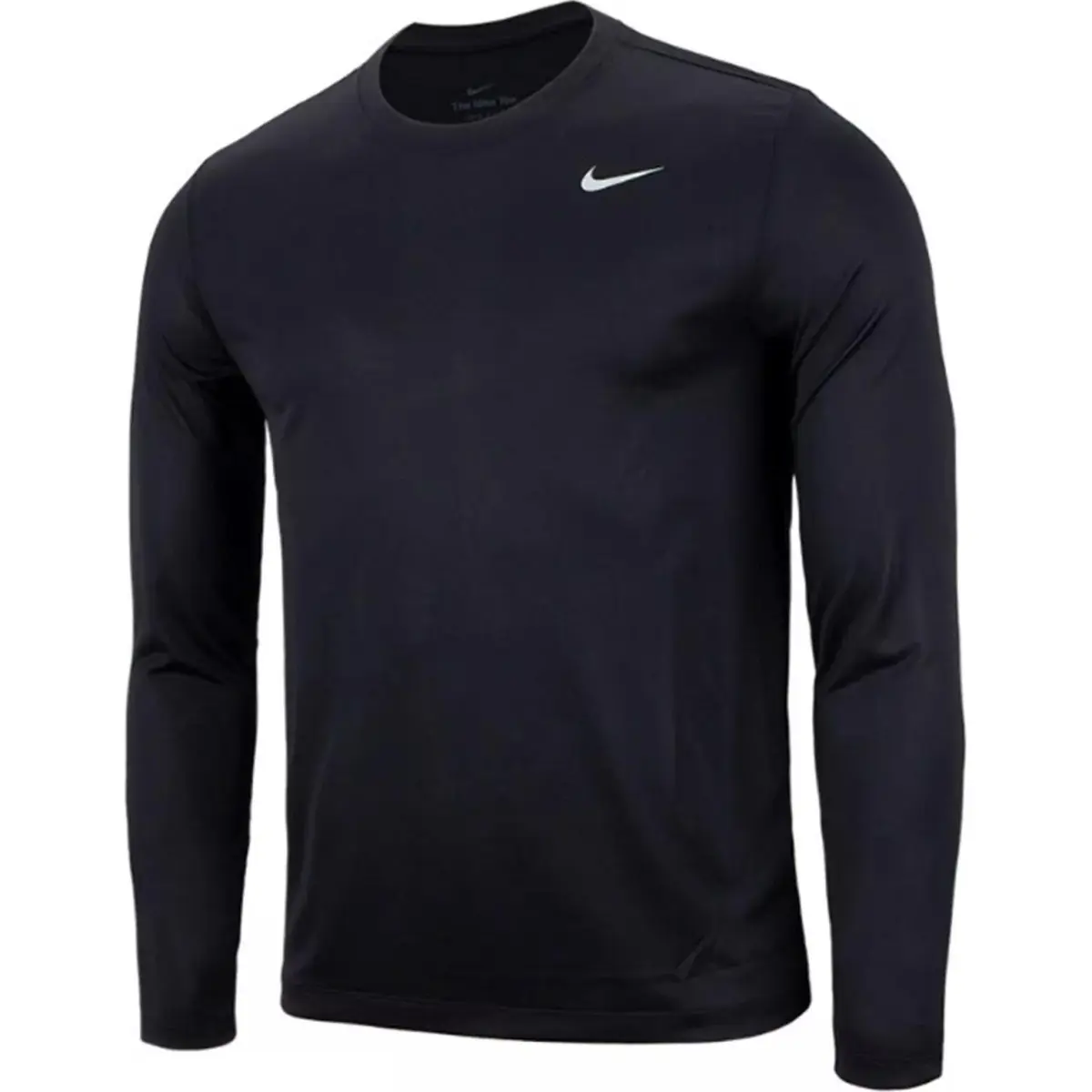Nike T-Shirts Men's Black Crew Neck Moderate Straight Fit