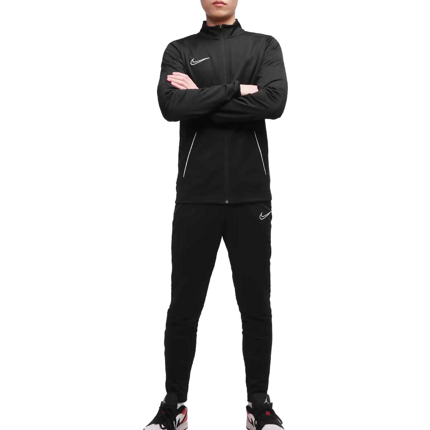 Nike Dri Fit Casual Sportswear Men’s Black Set Stand Collar Moderate