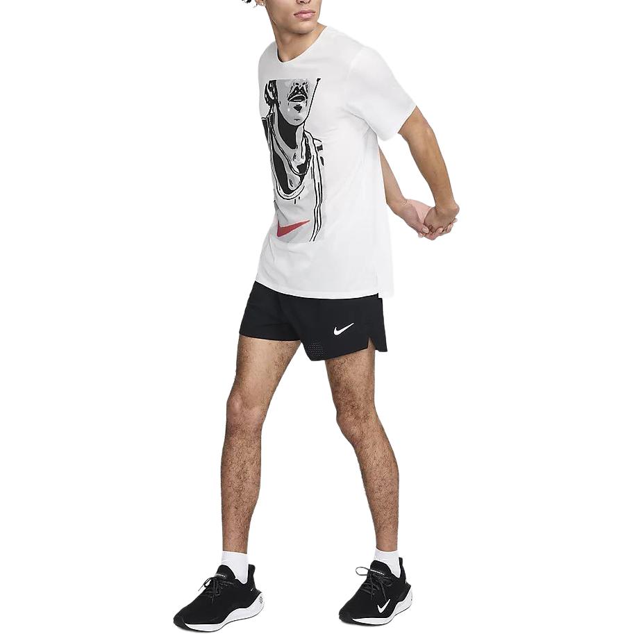Nike Dri Fit Rise 365 Running T Shirt Men’s Mountain Peak White