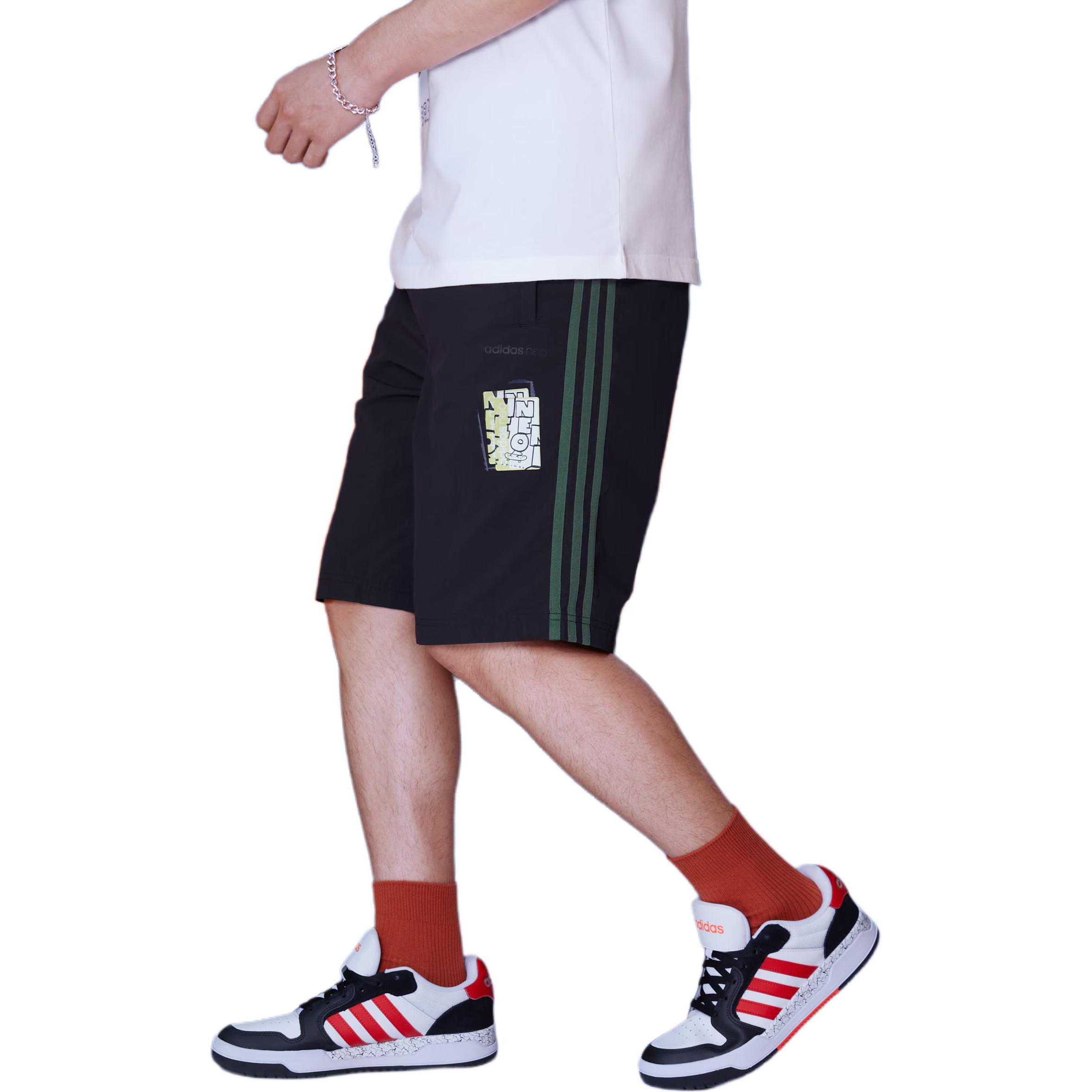 Мужские шорты adidas neo (черные) — фото 4