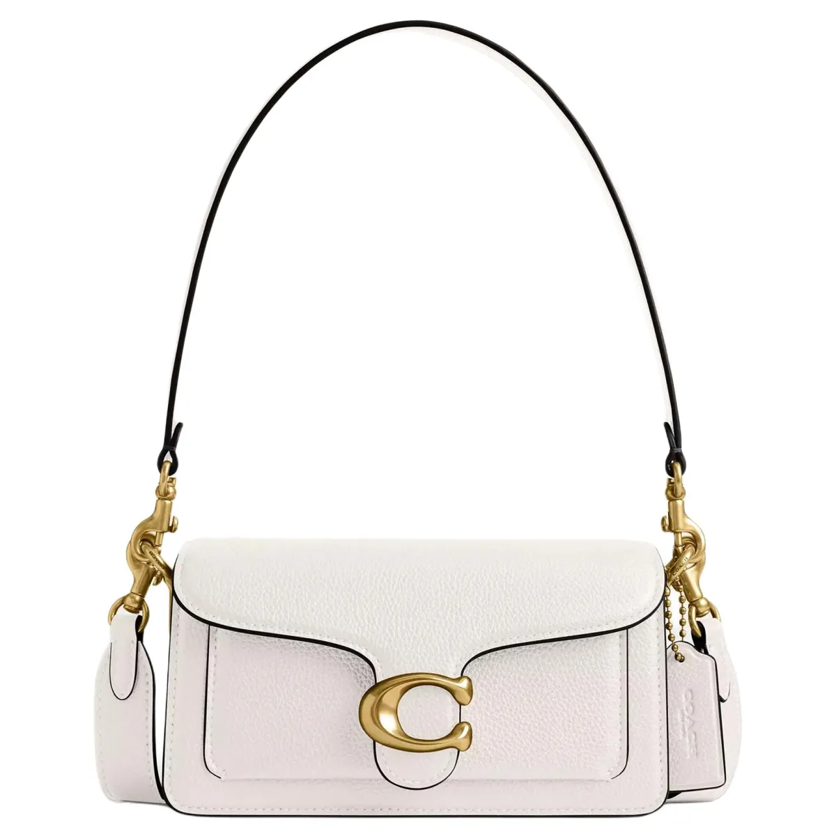 COACH Tabby 20 Polished Leather Shoulder Bag Women's Chalk