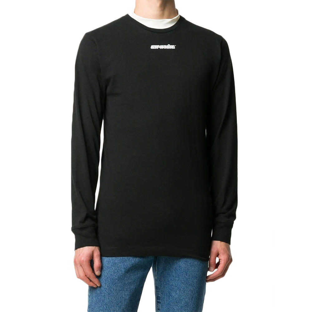 Мужская футболка OFF-WHITE FW20 Arrow Long Sleeve (черная) — фото 4