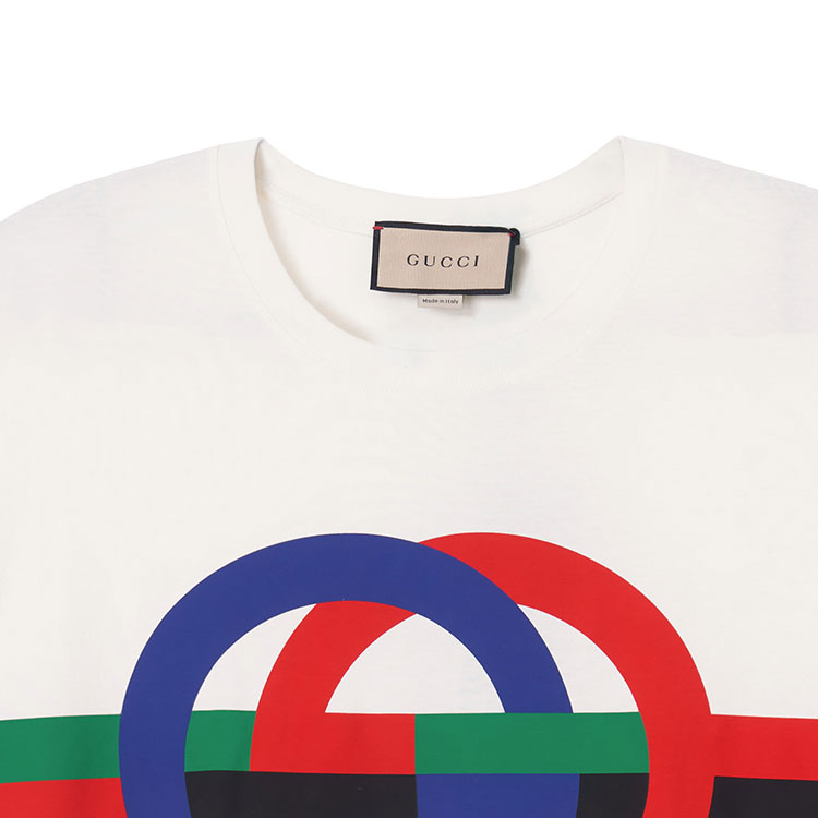 Мужская футболка Gucci Print Tee (белая) — фото 6