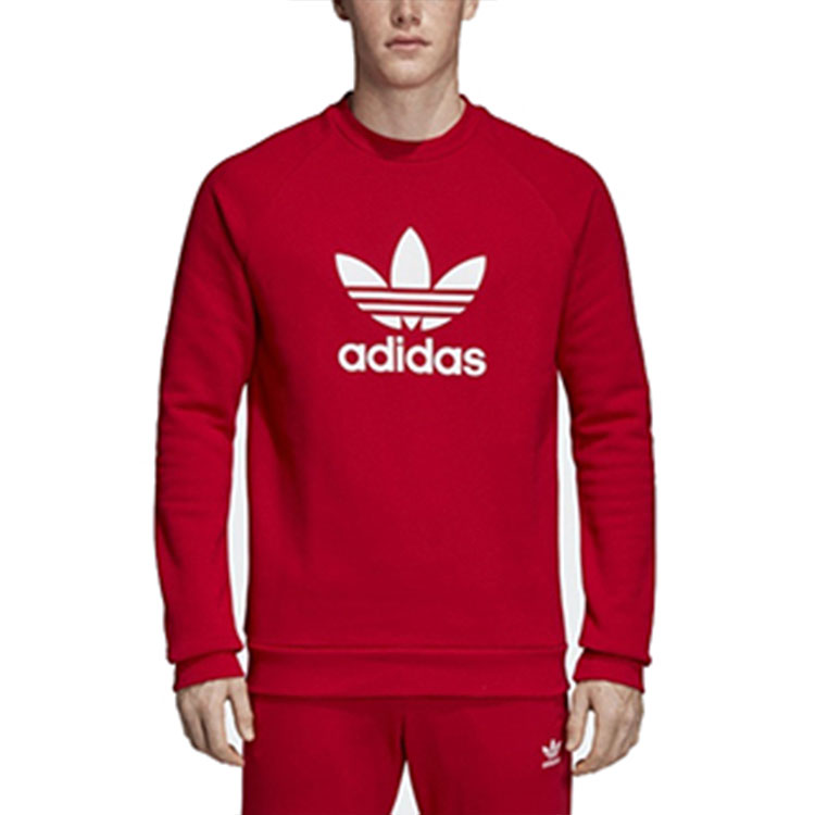 Мужские худи adidas Trefoil Crew (красный) — фото 2