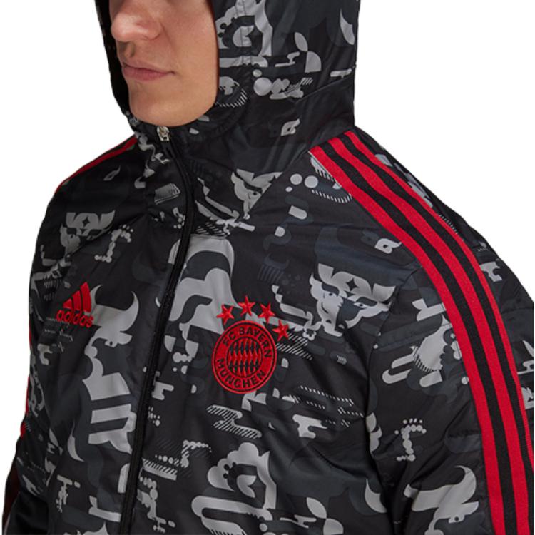Мужская куртка adidas FC Bayern Jkt (черная) — фото 5