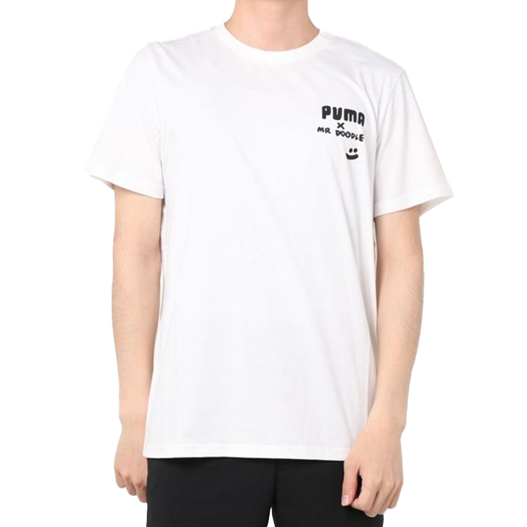 Мужская футболка PUMA x MR DOODLE Logo Point Cool (белая) — фото 3