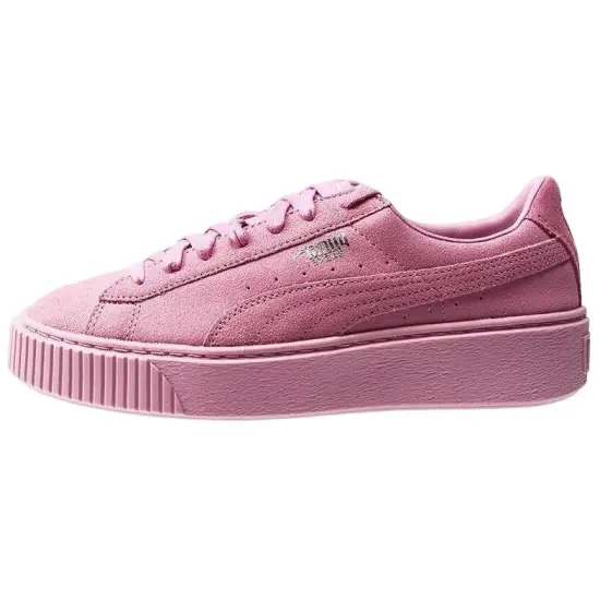 PUMA Basket Skateboarding Shoes Unisex Low-top Pink