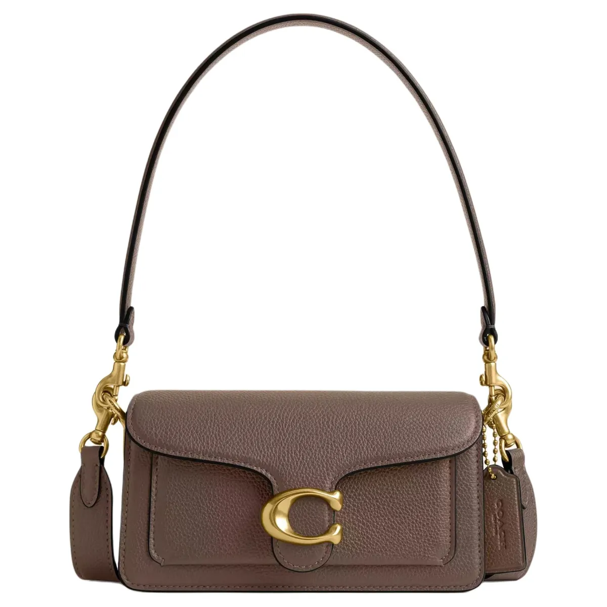 COACH Tabby Polished Pebble Leather Portable Crossbody Bag, Shoulder Bag Small Women's Dark Color Gemstone