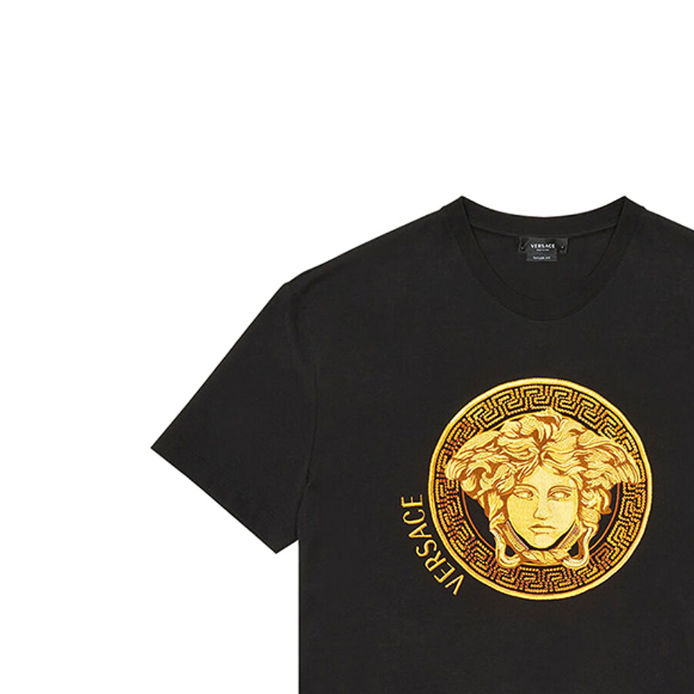 Мужская футболка Versace Medusa (черная) — фото 5