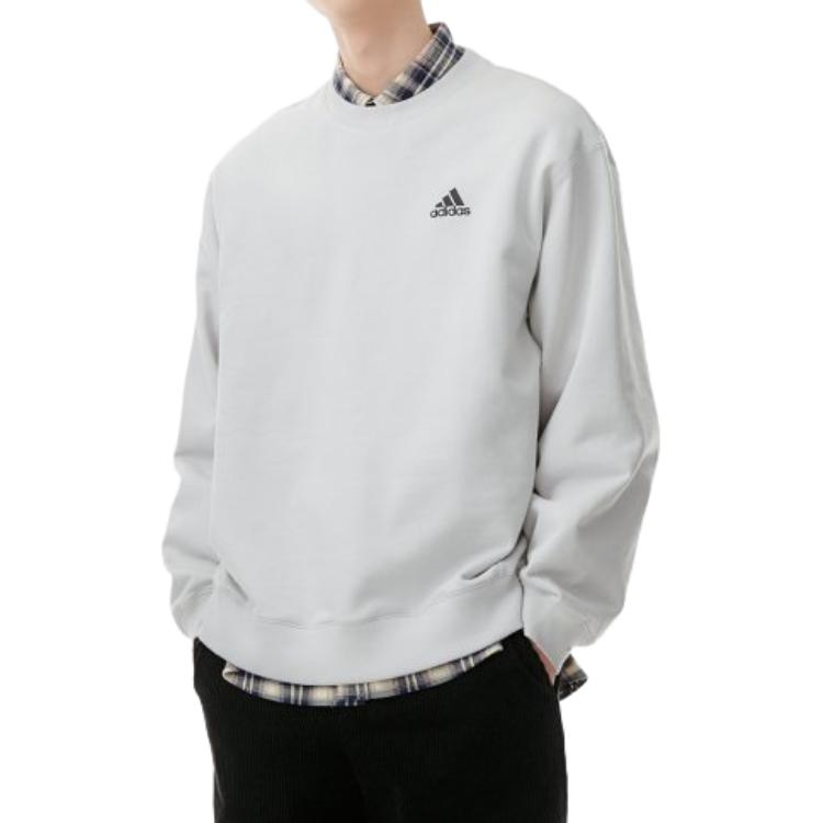 Мужской свитшот adidas Logo Sweat (светло-серый) — фото 5