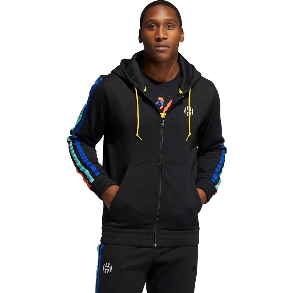 Мужская куртка adidas Hrdn Fleece Fz (черная) — фото 3
