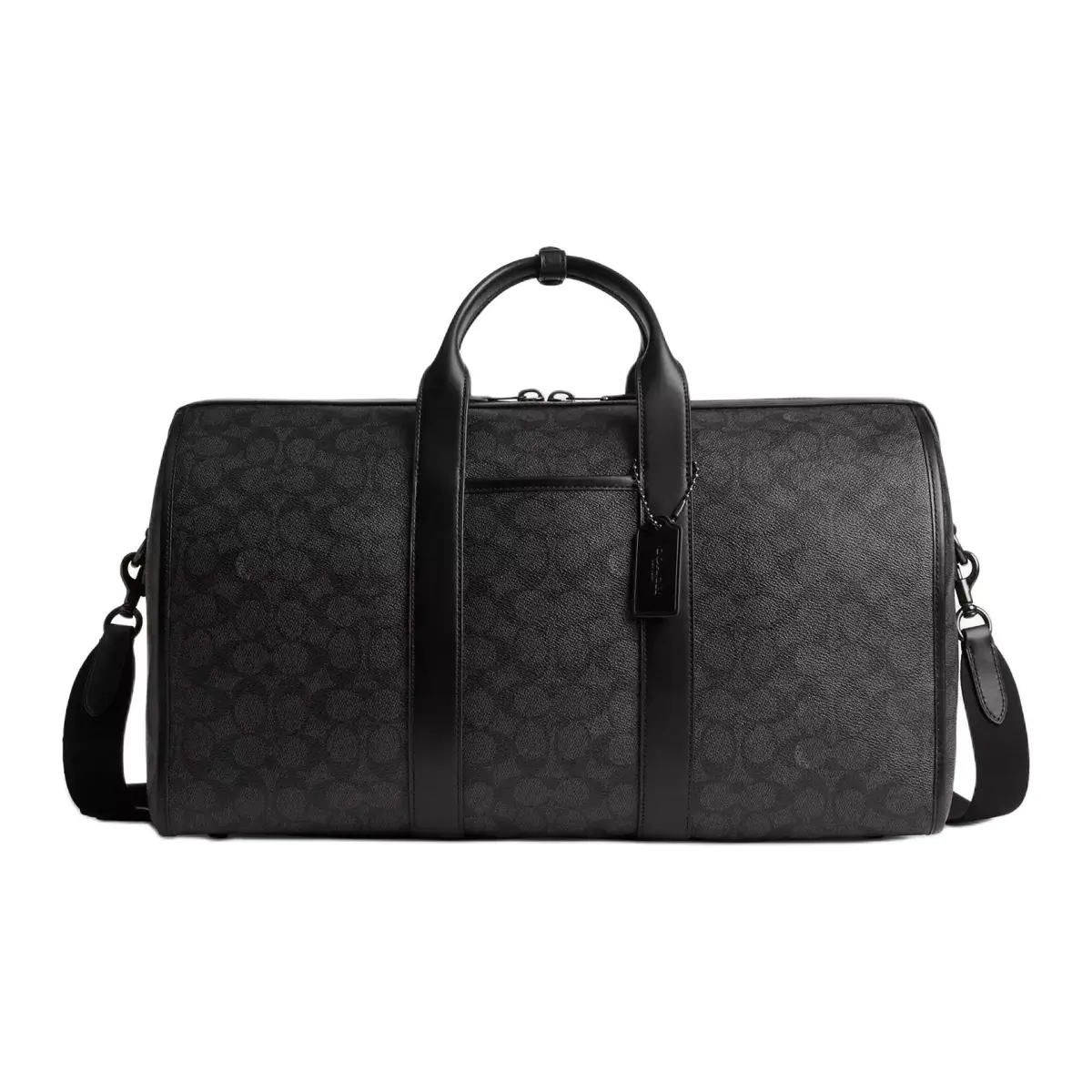 COACH Gotham Coated Canvas One Shoulder Crossbody Handheld Travel Bag Men's Charcoal