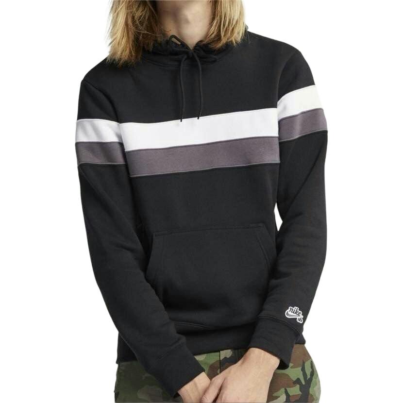 Мужская худи Nike SB Icon Striped (черный) — фото 4