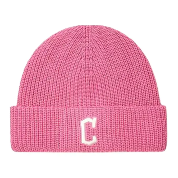 MLB Brand Logo Polyester Wool Nylon Acrylic Fiber Beanies Unisex Pink