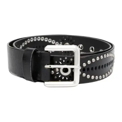【Zoomed ImageryPrevious Season】stud-embellished leather belt