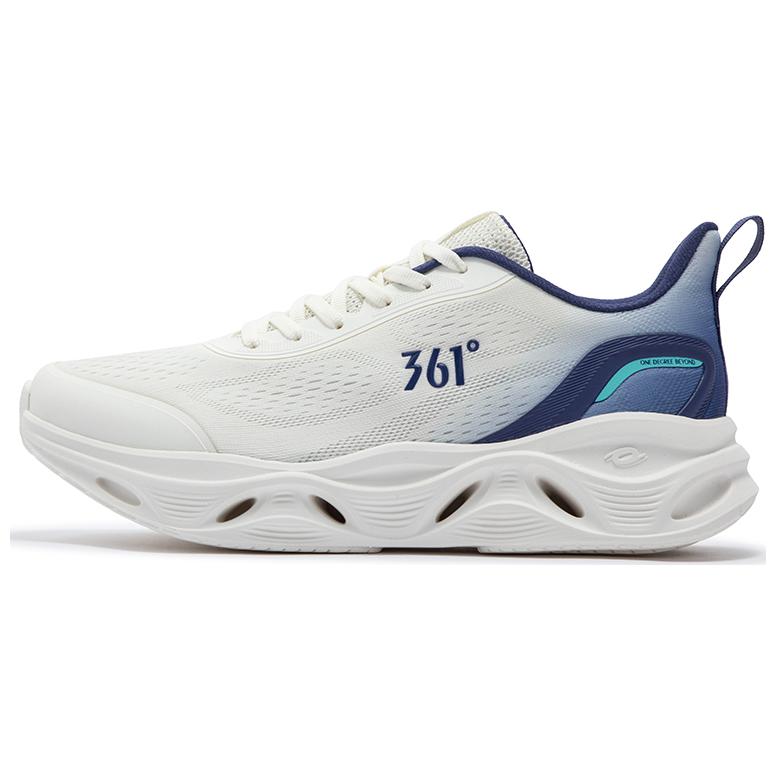 361° Slip Resistant Abrasion Resistant Low top Casual Running Shoes Men’s White Blue