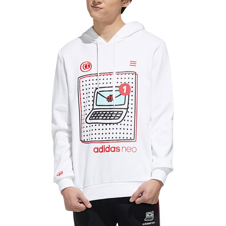 Мужское худи adidas neo M VLDAY HDY (белое) — фото 3