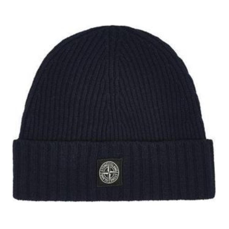 STONE ISLAND Junior Ribbed Logo patch Beanie