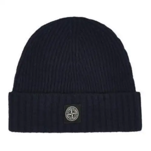 STONE ISLAND Junior Ribbed Logo patch Beanie