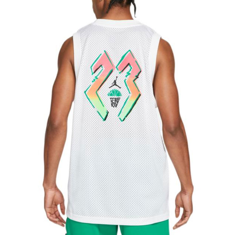 Jordan Basketball Jerseys Men’s White Moderate Straight Fit