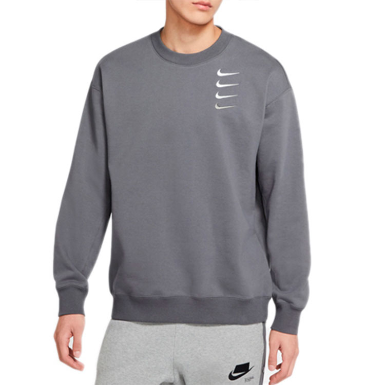 Мужское худи Nike French Terry Swoosh (темно-серое) — фото 4